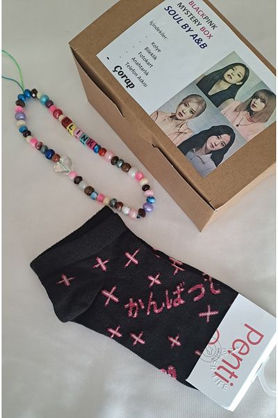 SOUL BY A&B Blackpink Box Mystery Box قلادة سلسلة مفاتيح جوارب سوار Lisa Jennie Jisoo Rose