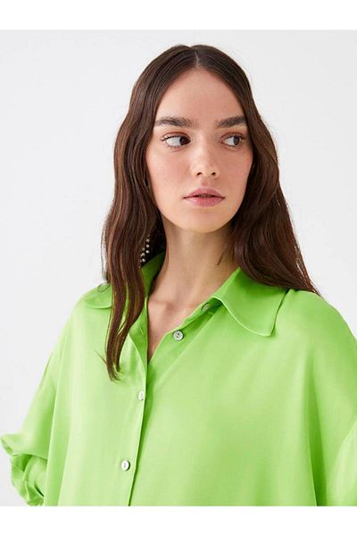 LC Waikiki Oversize σατέν γυναικείο πουκάμισο