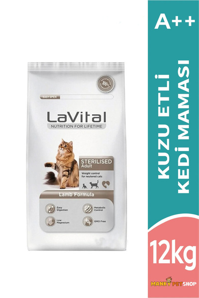 LaVital LA VİTAL KUZU ETLİ KISIRLAŞTIRILMIŞ YETİŞKİN KEDİ MAMASI 12KG