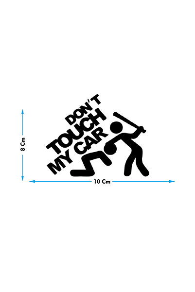 Şimdi Trend لا تلمس سيارتي حروف نافذة السيارة 10 × 8 سم ملصق خلفي للسيارة ملص...