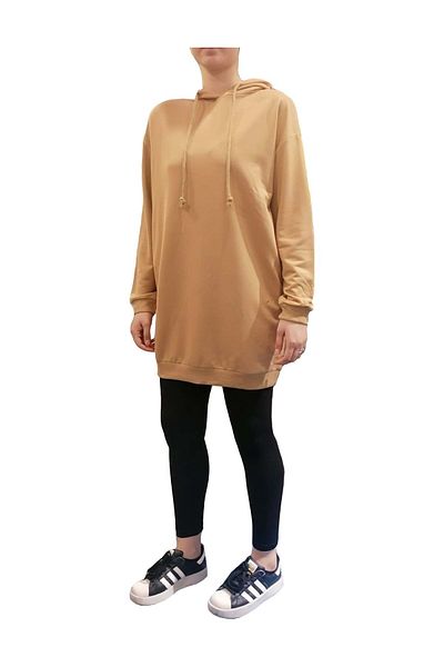 HNS ΜΑΡΙΚΟΥΙΤΑ ΤΟΥΝΙΚ ΜΕ ΚΟΥΚΟΥΛΑ - ΚΑΦΕ - S - ST06912-BROWN-S