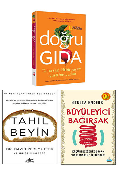Hürriyet Kitap Büyüleyici Bağırsak Giulia Enders + Tahıl Beyin David Perlmutt...