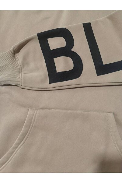 Machetta Unisex Büyük Beden Blake Baskılı Kapüşonlu Oversize Sweatshirt Hoodie