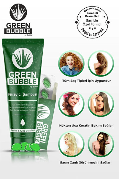 Green Bubble by Bubbly Green Bubble Kapsüllü Keratin Saç Bakımı Botoks Seti