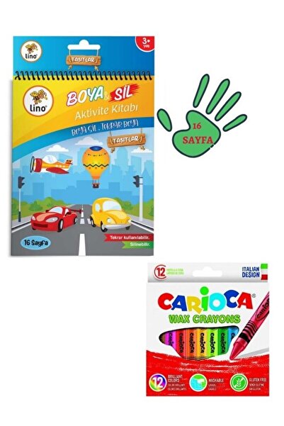 CARIOCA CARİOCA Lino Boya Sil Aktivite Kitap Wax Boya Seti Araçlar