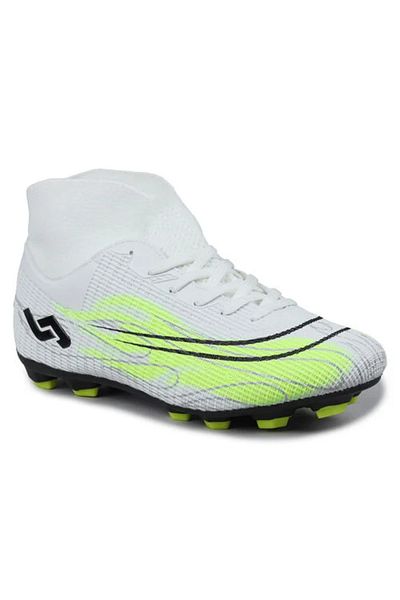 Jump 29676 حذاء كرة قدم أبيض - مع جوارب، حذاء Astroturf Astroturf