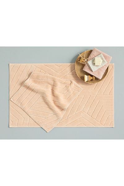 English Home Σετ πατάκι μπάνιου Wavy Cotton σε σκόνη
