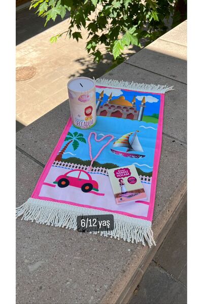 hicazavm Büyük boy Özel kumbaralı namaz dua ibadet çocuk seccade namazlık seti