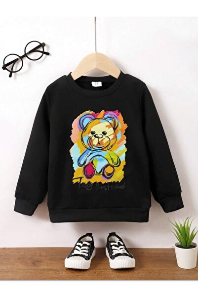 MAGORS SWEATSHIRT PENTRU COPII CU GAT CIRCULAR, 3 FĂRĂ, BUMBAC, IMPRIMAT