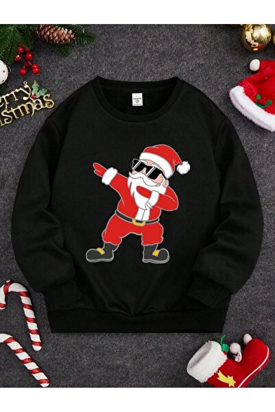 MAGORS Dječja majica sa okruglim izrezom, 3-nitni flis, božićni i novogodišnj...