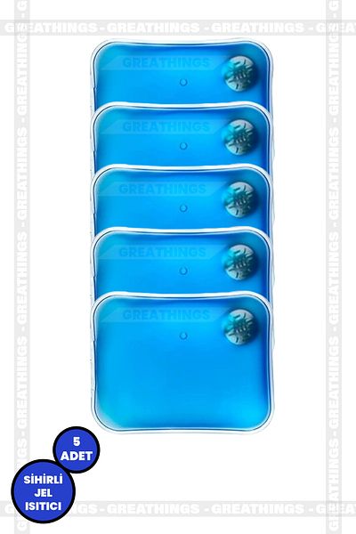 Greathings 5 Pieces Square Shaped Magic Gel Heater, Heating, Pocket Stove, Hunter Fishing Mountaineer Camping Hand Warmer