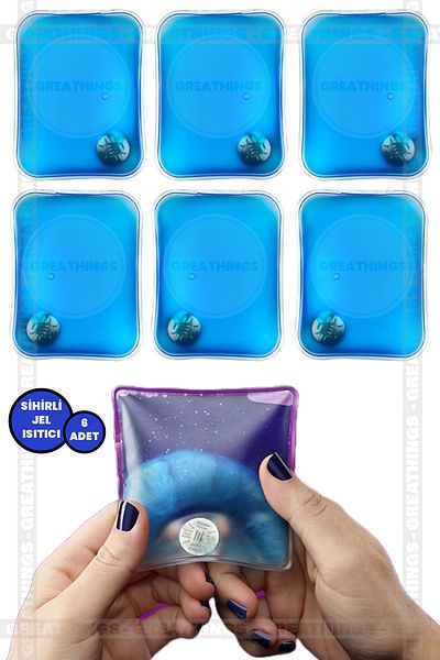 Greathings 6 Pieces Square Shaped Magic Gel Heater, Heating, Pocket Stove, Hunter Fishing Mountaineer Camping Hand Warmer