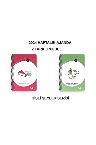 Hisli Şeyler 2024 Weekly Agenda (2 pcs) The Sweetest in the World - Let Me Fold to My Thorn 13x19.5