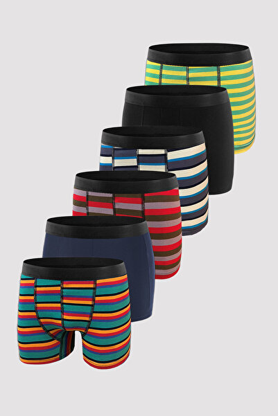UMFANG Men's Cotton Lycra New Season 6-Piece Patterned Boxer Premium Package