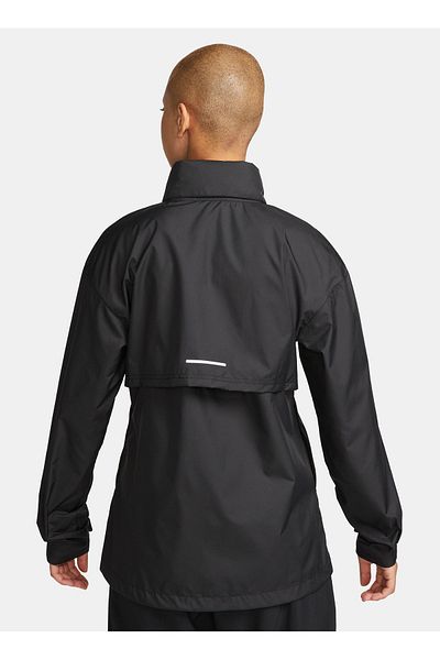 Nike Women's Black / Gray / Silver Stand Collar Jacket Fb7451-010 Regular Fit