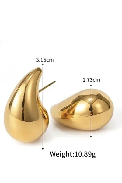 BAHELS Italian Pvd Coated Drop Teardrop Earrings