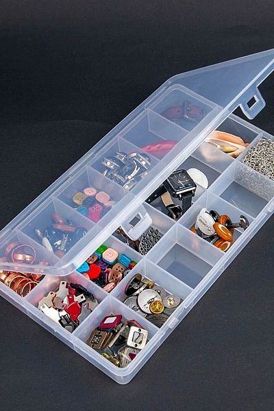 LEON LİFE Jewelry - Bijouterie - Jewelry Box 18 Compartments Transparent