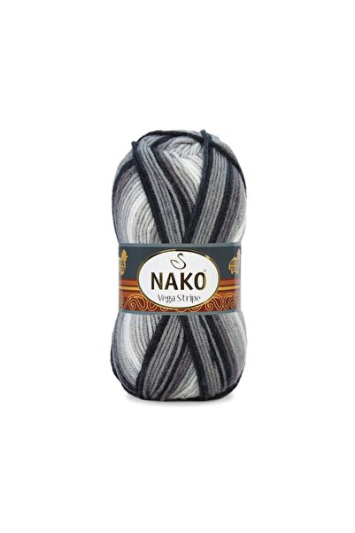 NAKO Vega Stripe Ebruli Örgü İpi 82424