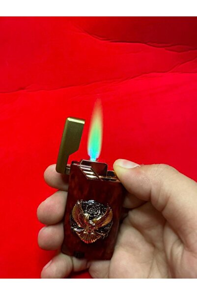 HK GİFT SHOP GÖVDE KABARTMA YEŞİL ELEV GAZLI METAL ÇAKMAK