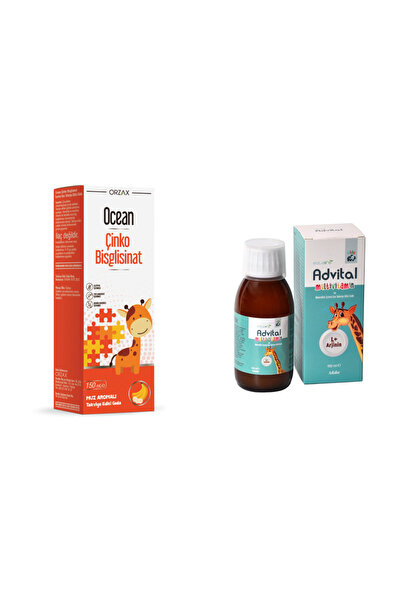 Ocean Çinko Bisglisinat Muz Aromalı 150 ml + L-Arjinin içeren Multivitamin 15...