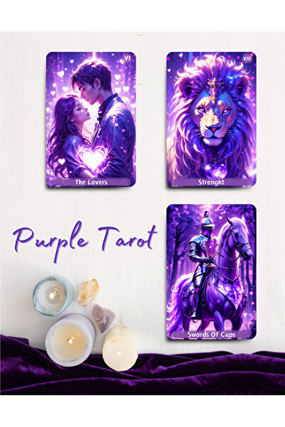 Tarot Serüveni Purple Tarot Deck 78 Cards