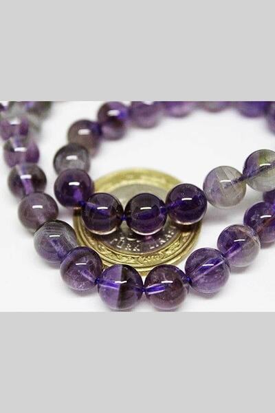 NehirTaş Sertifikalı Ametist Taşı 8mm/5 Adet