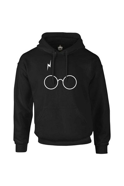 WNWGKN Hanorac cu glugă unisex cu imprimeu negru