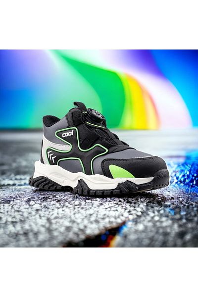 JOJO KIDS ορθοπεδικές μπότες για αγόρια, έξυπνο σύστημα κορδονιών, μπάσο και περιστροφή