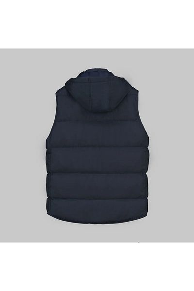 Sarar INTERVIEW PADDING HOODED VEST NAVY BLUE