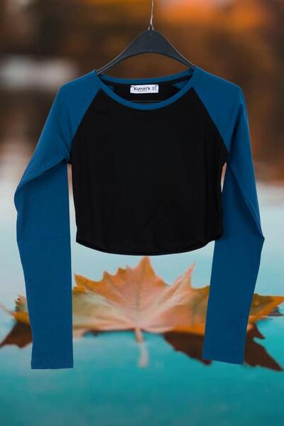 Kurun's Collection Skraćeni kroj Raglan majica dugih rukava Pamuk