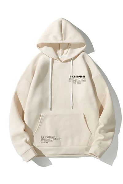 MAGORS Φούτερ με κουκούλα SVART WEAR Unisex Happiest με στάμπα oversize