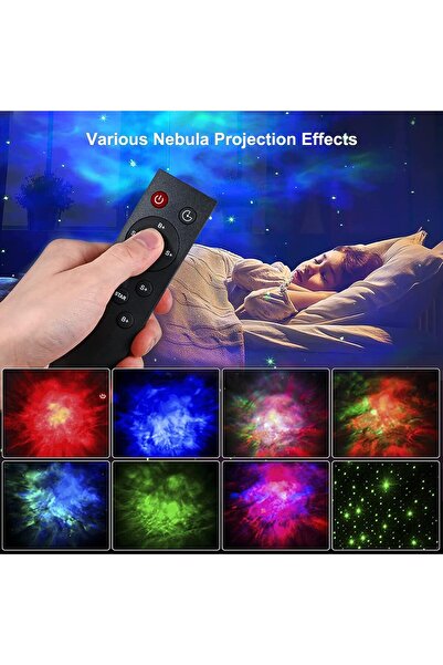 Tahtakale Dünyası Astronot şeklinde projektör gece lambası kumandalı galaksi projektör lamba yıldızlı tavan aydınlatma