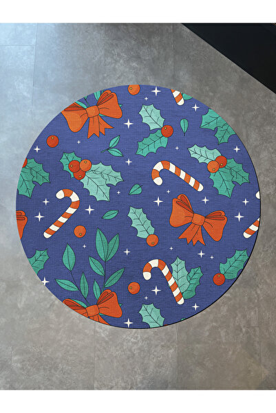 Rugs Modern Halı Christmas Themed Multicolored Karma Ornament Floral Patterne...