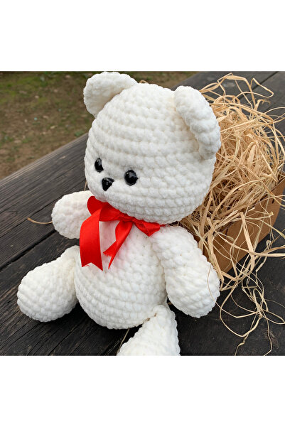 ROSALOVERS El Yapımı Amigurumi, Doldurulmuş Oyuncak, Tığ İşi Ayı, Yumuşak Oyuncak, Kadife Ayı,30 cm,11,8 inç