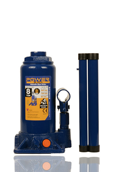 POWER BLACK Germany Çelik Şase 8 Ton Hidrolik Araba Krikosu Şişe Kriko