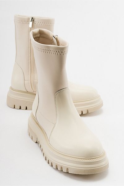 LuviShoes Cizme damă scuba bej ALİAS