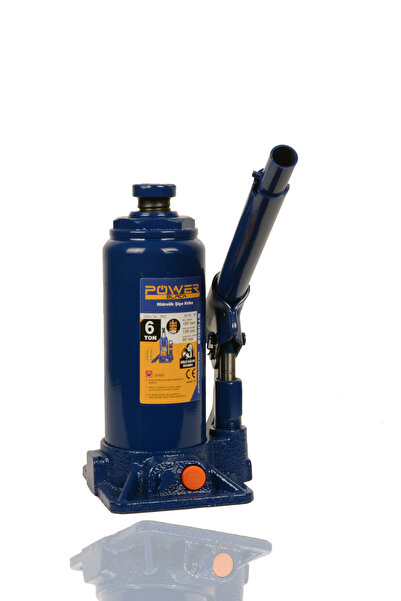 POWER BLACK Makine Krikosu Germany Çelik Şase 6 Ton Hidrolik Araba Krikosu Şişe Kriko 2 Yıl