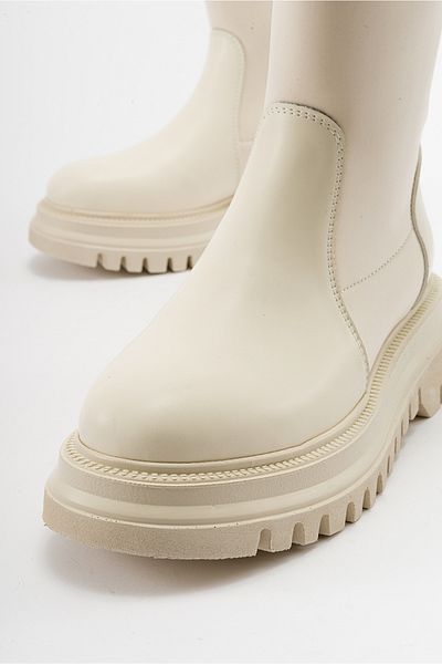 LuviShoes Cizme damă scuba bej ALİAS