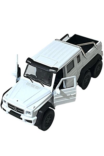 Shem Beyaz Mercedes Pikap Oyuncak Lisanslı Diecast Metal Çek Bırak Araba