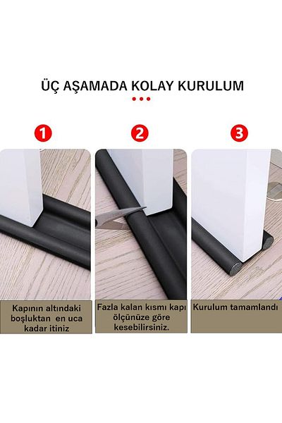 eryatex 5 Pieces Under Door Wind Cold Prevention Windshade Heat Odor Sound Insulation Insect Door Pad