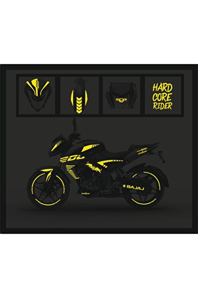 Bajaj Ns 200 Sticker Set NS200 Full Set Sticker Reflektif Sarı
