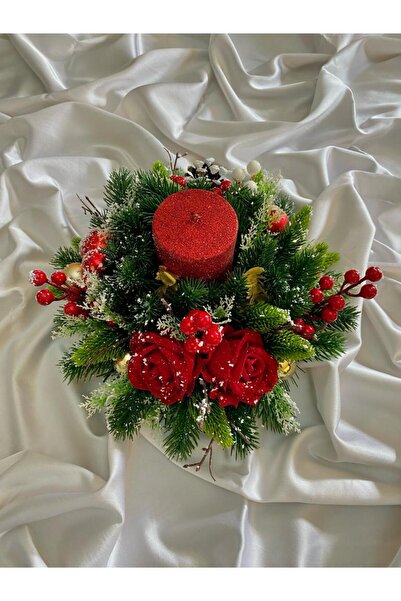 Beykan زينة عيد الميلاد - طاولة طعام بلاستيكية مزخرفة على شكل مخروط كوكينا، مقاس 28 × 30 سم