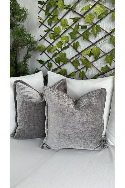 Decamor home Husă de pernă de culoare gri închis
