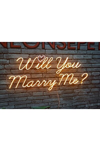 Extremmotif Will You Marry Me? Neon Led Duvar Yazısı
