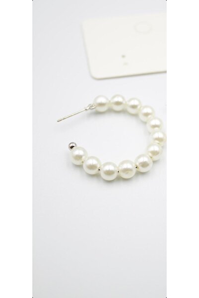 hbtasarim Pearl Hoop Earrings