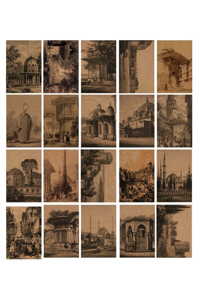 TELLGRAF مجموعة بطاقات بريدية بموضوع النقش (10×15 سم 10 قطع)