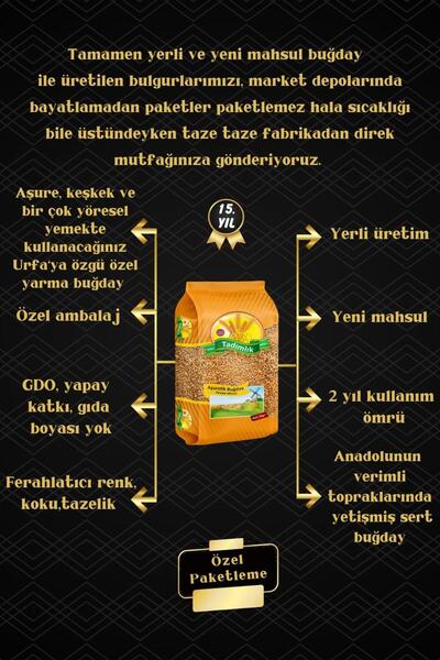 Tadımlık Urfa Aşurelik Dövme Yarma Buğday 5 Kg