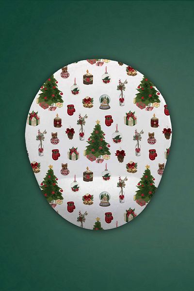 HobiShop Mouse Pad cu suport pentru încheietura mâinii cu tematică de Anul Nou