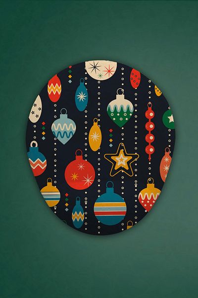 HobiShop Mouse Pad cu suport pentru încheietura mâinii cu tematică de Anul Nou