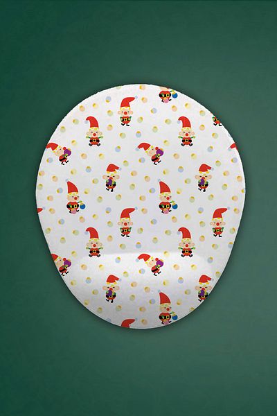 HobiShop Mouse Pad cu suport pentru încheietura mâinii cu tematică de Anul Nou